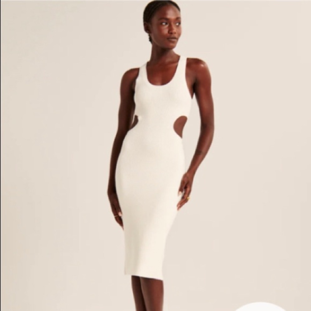 Abercrombie | Elevated Knit Side Cutout Midi Dress